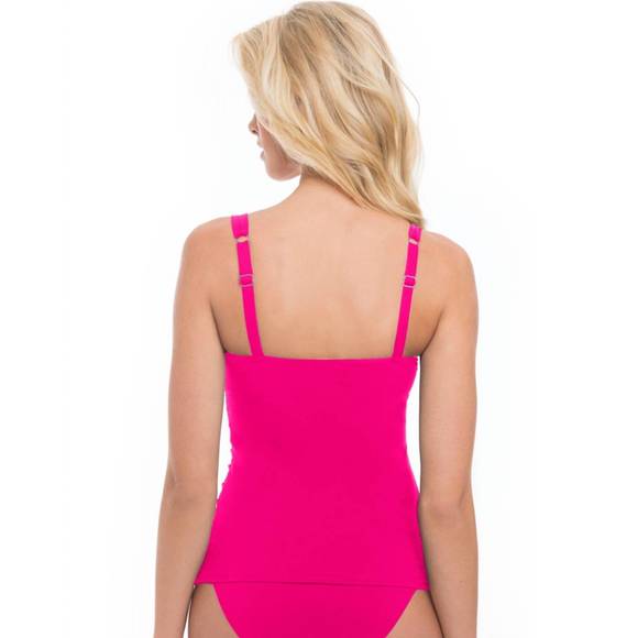 NEW PROFILE BY GOTTEX origami d-cup underwire tankini top in paradise bay rose - Picture 2 of 2